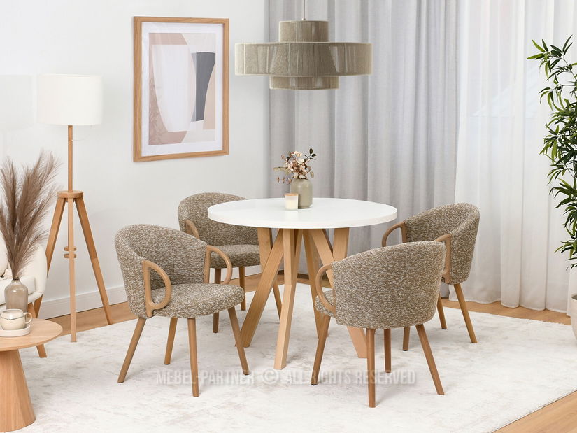 Židle Paul (béžová + dub)