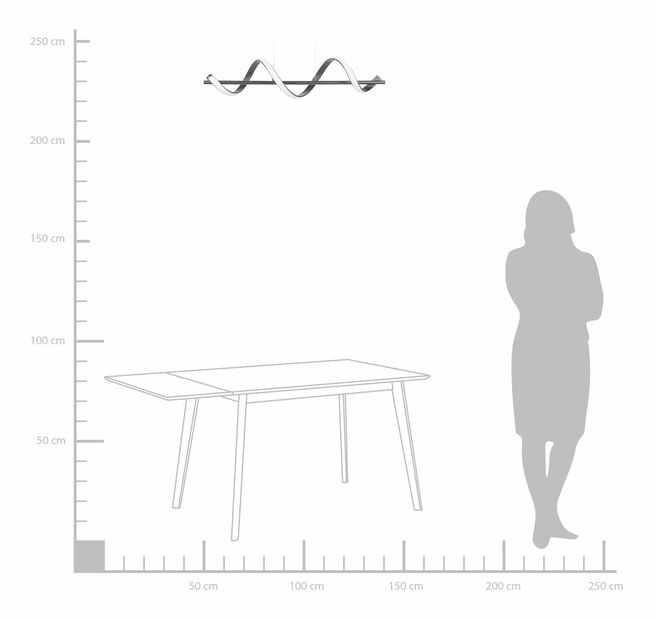 Závěsná lampa Wiluna (černá)