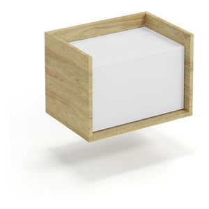 Skříňka Mozelle 1D2 (hikor + bílá)