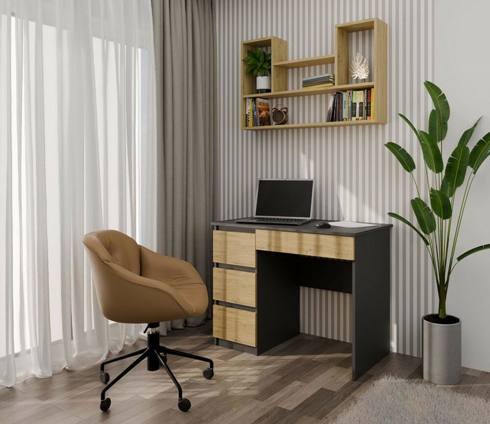 Nástěnná police Batiscafo 2 (dub artisan)