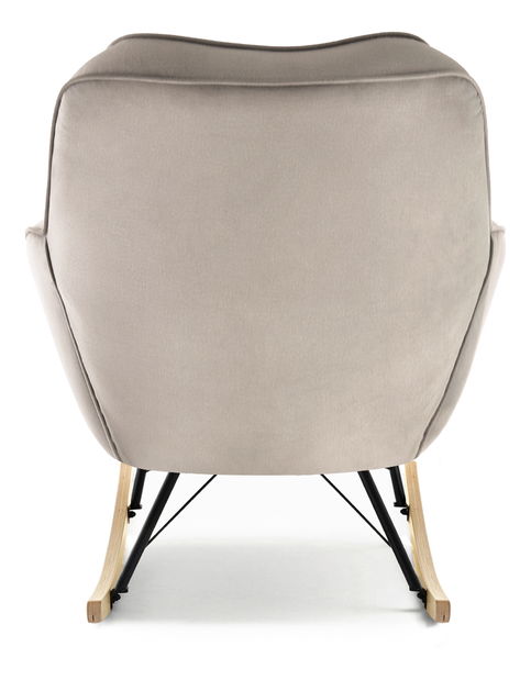 Houpací křeslo Coccolisimo (béžová + ořech černý)