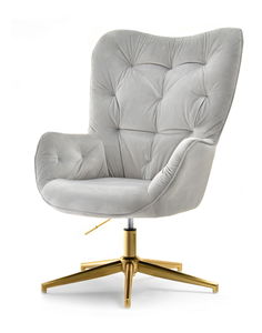 Křeslo Meryl (šedá + zlato)