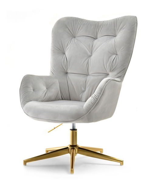 Křeslo Meryl (šedá + zlato)