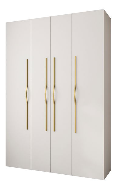 Šatní skříň 170 cm Carmela 40-2 (bílá + zlatá)