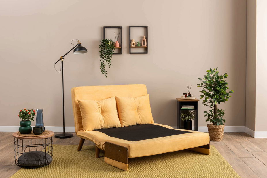 Pohovka dvousedačka Como P (hořčičná)