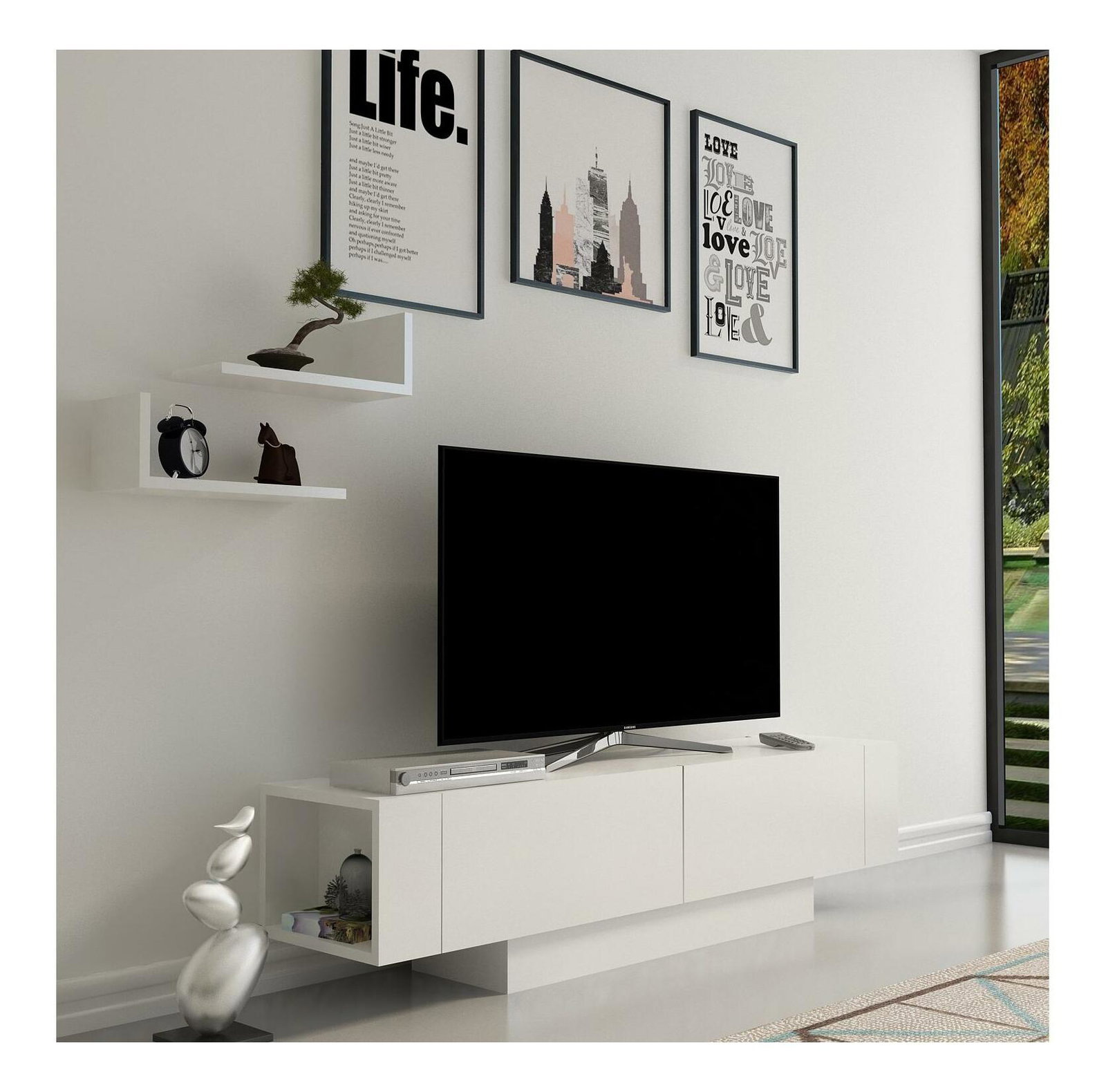 TV stolek/skříňka Metro (bílá)