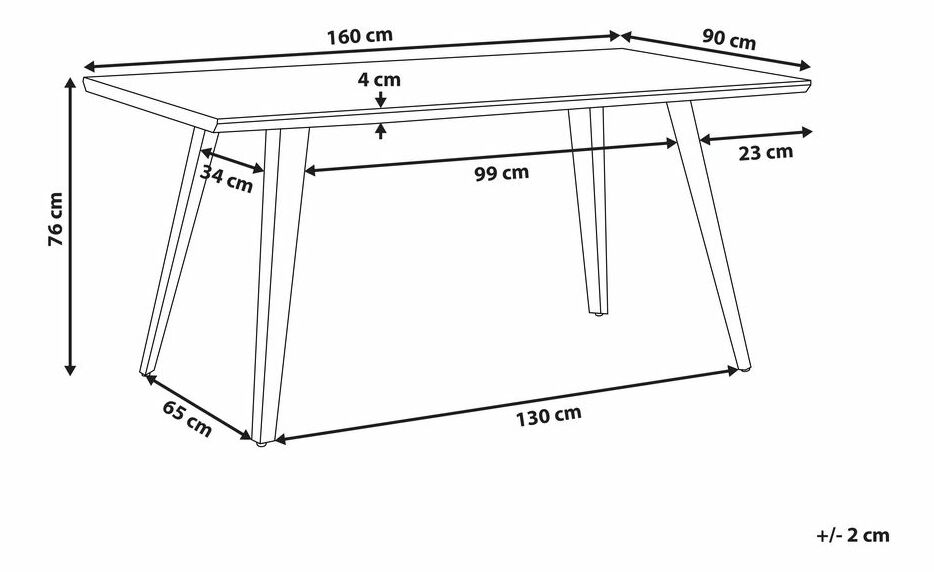 Jídelní stůl WITEN (světlé dřevo) (pro 6 osob)
