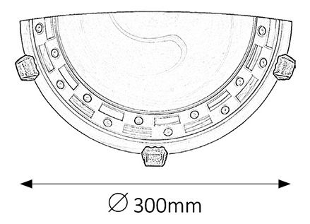 Nástěnné svítidlo Tom 3481 (vzorované rýžové kamenné sklo + bronzové úchytky)
