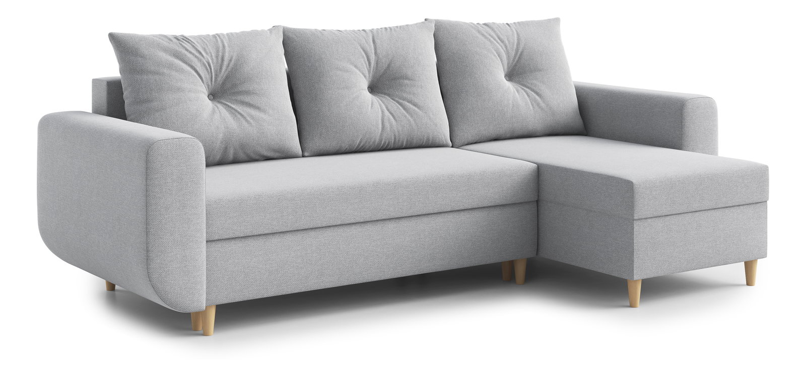  Rohová sedací souprava Eugenie (P) (světle šedá)