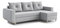  Rohová sedací souprava Eugenie (P) (světle šedá)