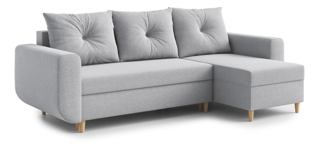  Rohová sedací souprava Eugenie (P) (světle šedá)