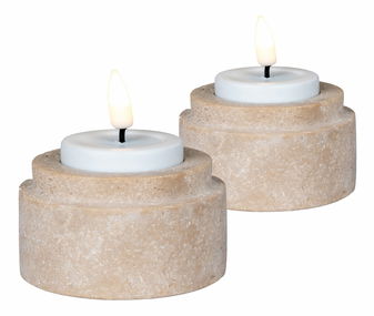 Svícen 2 ks Csaloria 16 (přírodní)