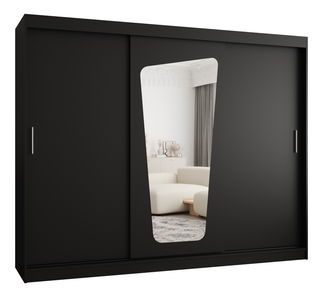 Šatní skříň 250 cm Mokka (černá)