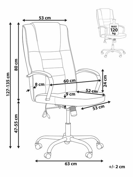 Kancelářské křeslo Graza (černá)