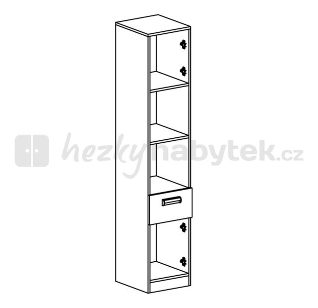 Regál Echo L3 fialová