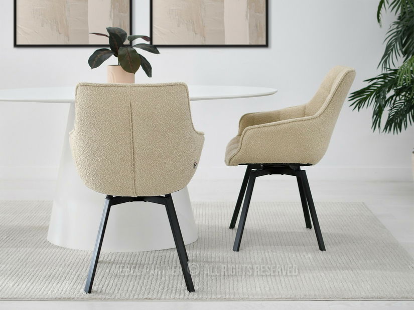 Židle Aranbura (béžová + zlatá)