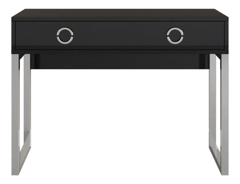 Toaletní stolek Loret (černá + černý lesk)