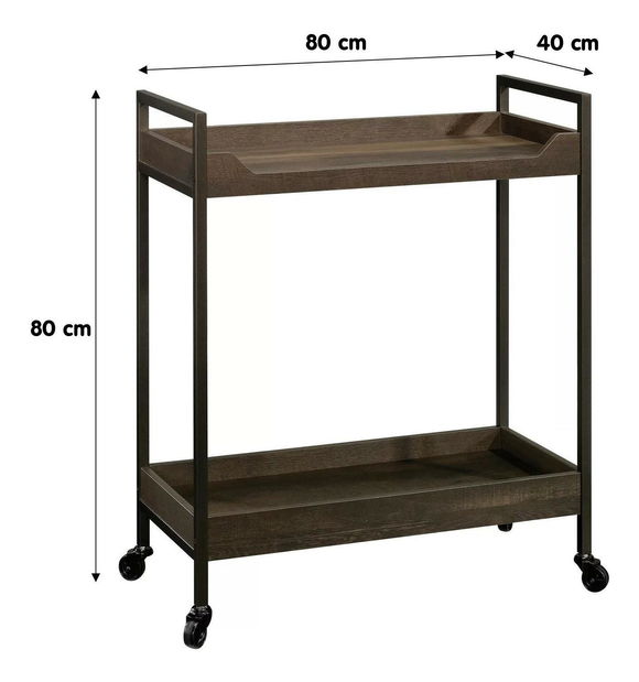  Servírovací stolek Lisane (tmavě hnědá)