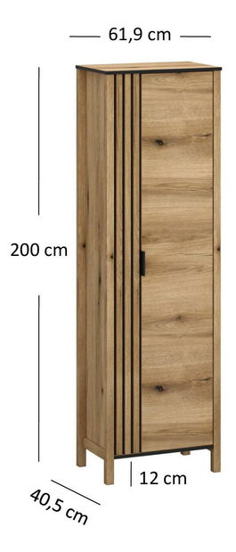 Policová skříň Hemos (dub evoke)