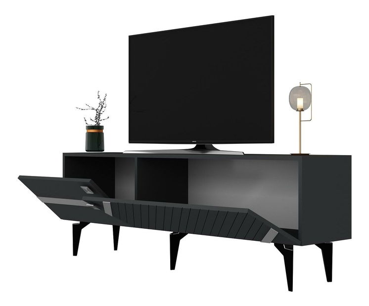 TV stolek/skříňka Tabivo (antracit + stříbrná)