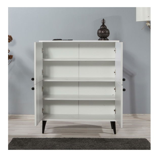 Skříňka Maluxe (bílá + černá)