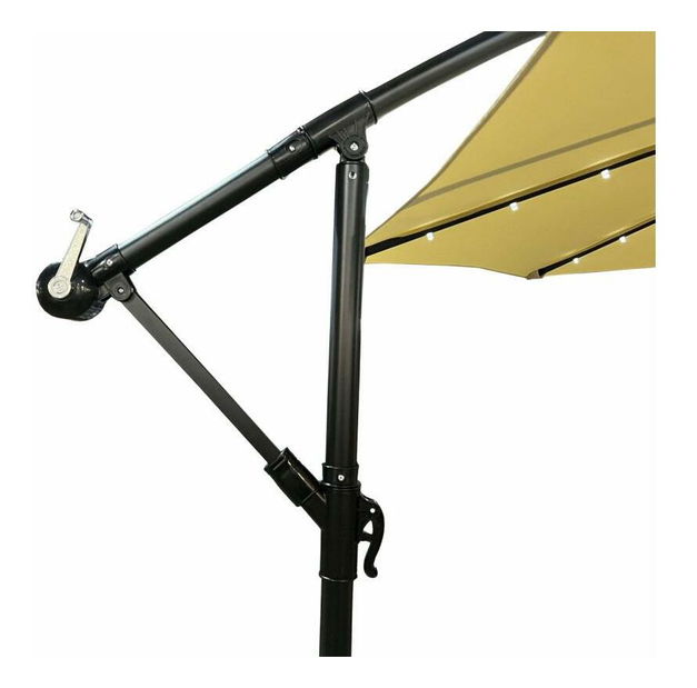 Zahradní slunečník Muller (béžová) (s osvětlením)