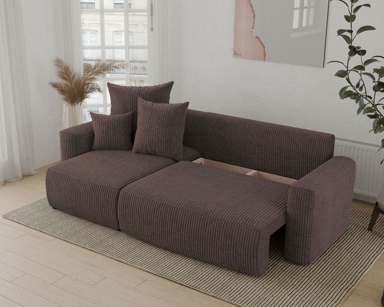 Rohová sedačka Denia (L) (čokoládová)