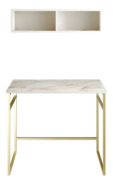 PC stolek Gomma (bílá + zlatá)