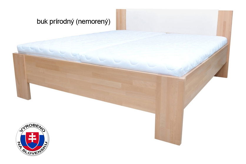 Manželská postel 210x200 cm Nicky plné čelo (masiv)