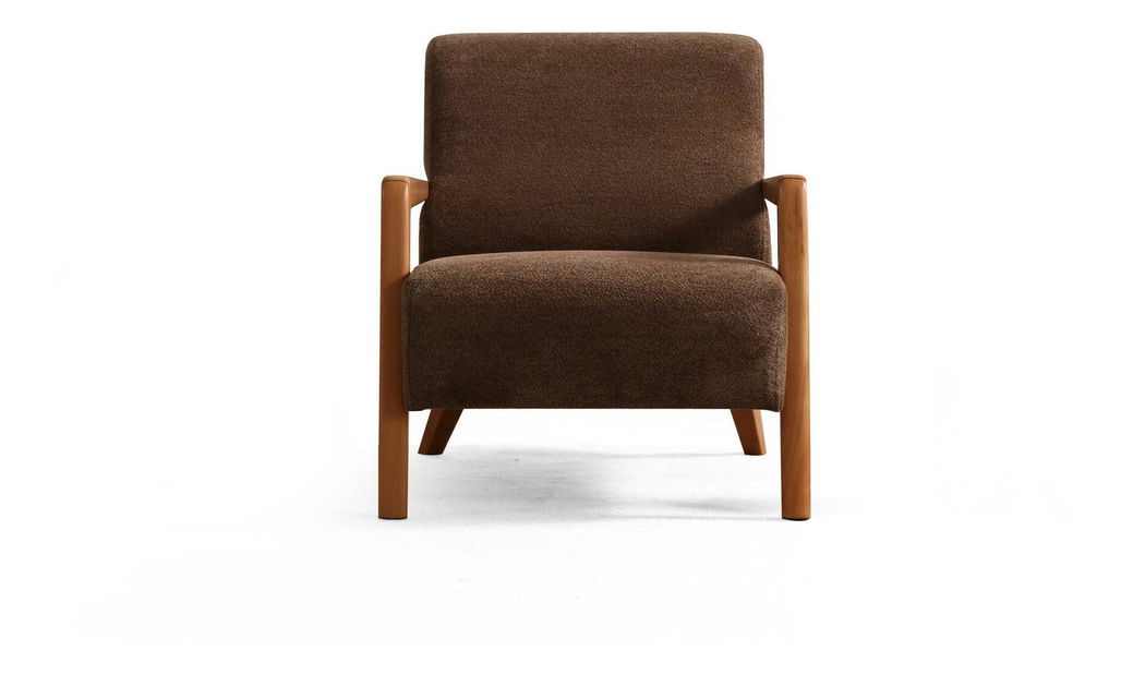 Křeslo Lykeno (hnědá + ořech)