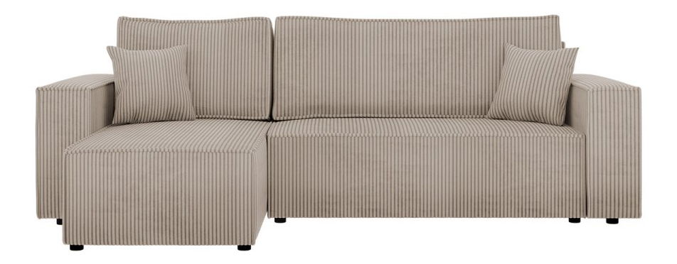 Rohová sedačka Kasuna (béžová) (s úl. prostorem)