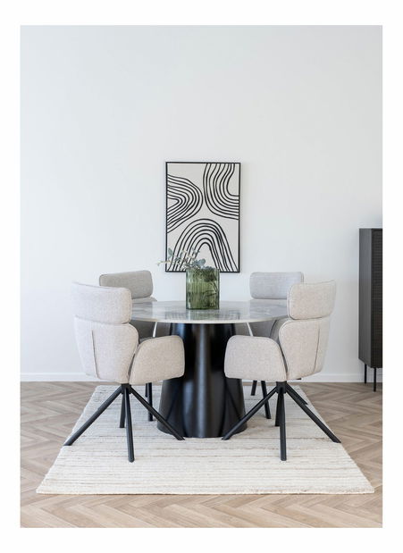 Jídelní stůl Biamira 2 (šedá + černá)