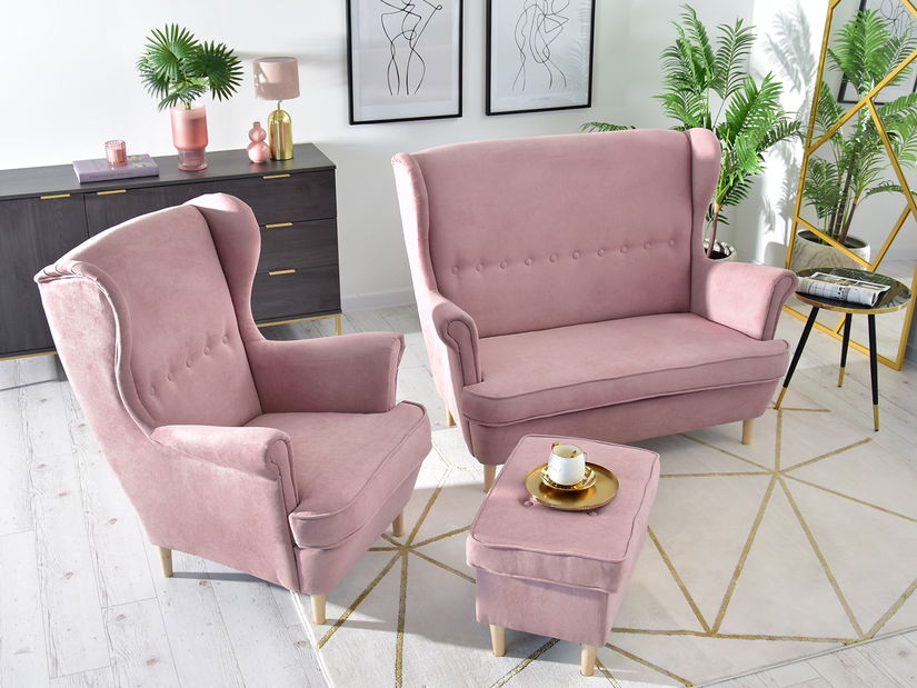 Pohovka dvousedačka ve tvaru ušák Muriera (bílá)