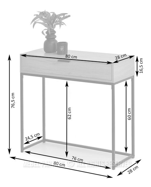 Konzolový stolek Noventa M (krémová)