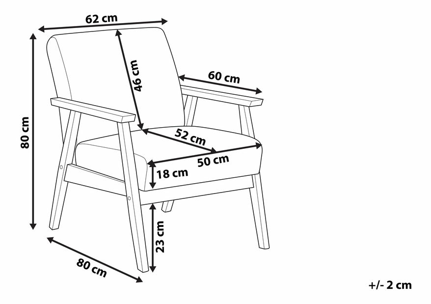 Křeslo ANSARA (hnědá)