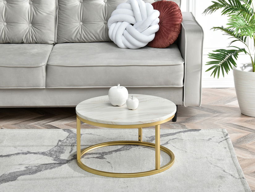 Konferenční stolek Kolja Stolek S (béžová + zlatá)