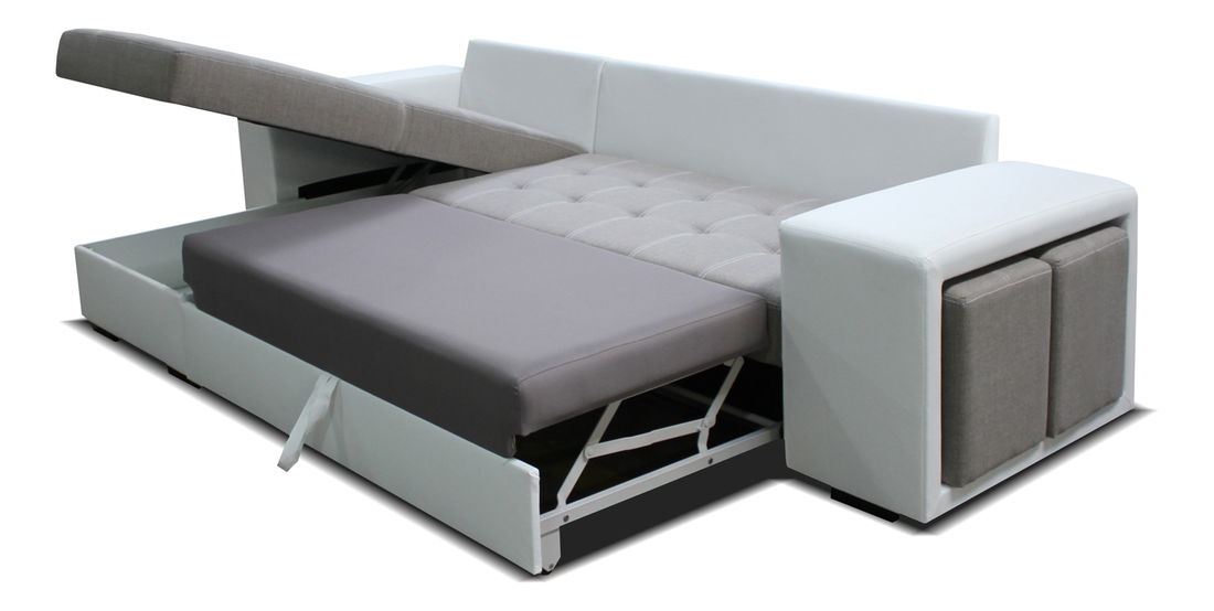 Rohová sedací souprava Thema Lux L+2F (I91 šedá + B110 černá) (L)