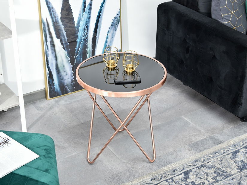 Konferenční stolek Armin S (černá + měděná)