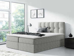 Boxspring postel 160 cm Cinara (ekokůže soft 017 (bílá)