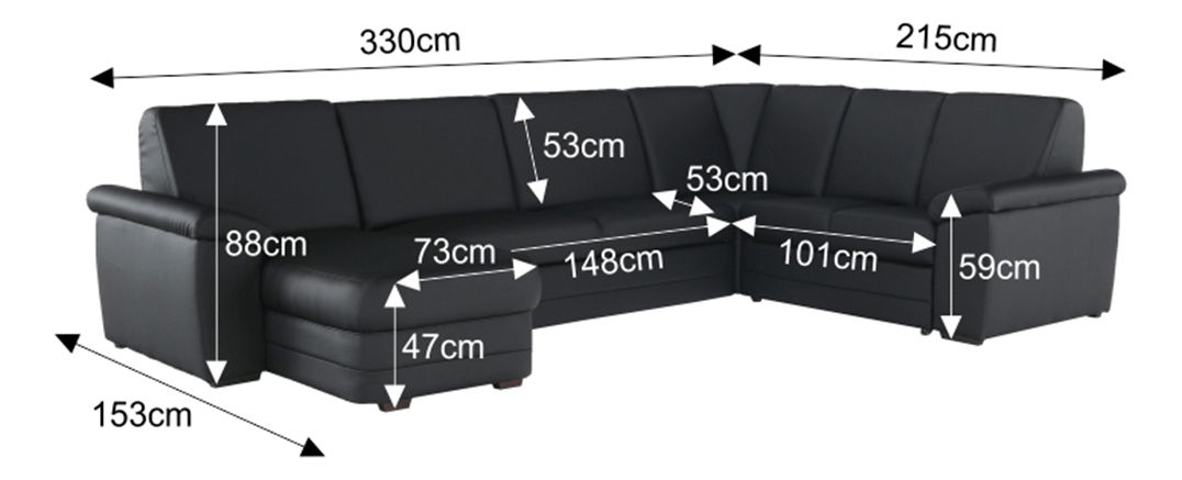Rohová sedací souprava U Britella U (L)