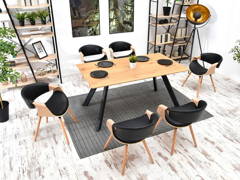 Židle Bjorn K (dub černý + dub)