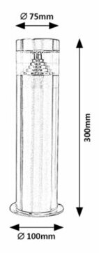 Venkovní stojanové LED svítidlo Lisbon (průhledná + nerezavějící ocel)