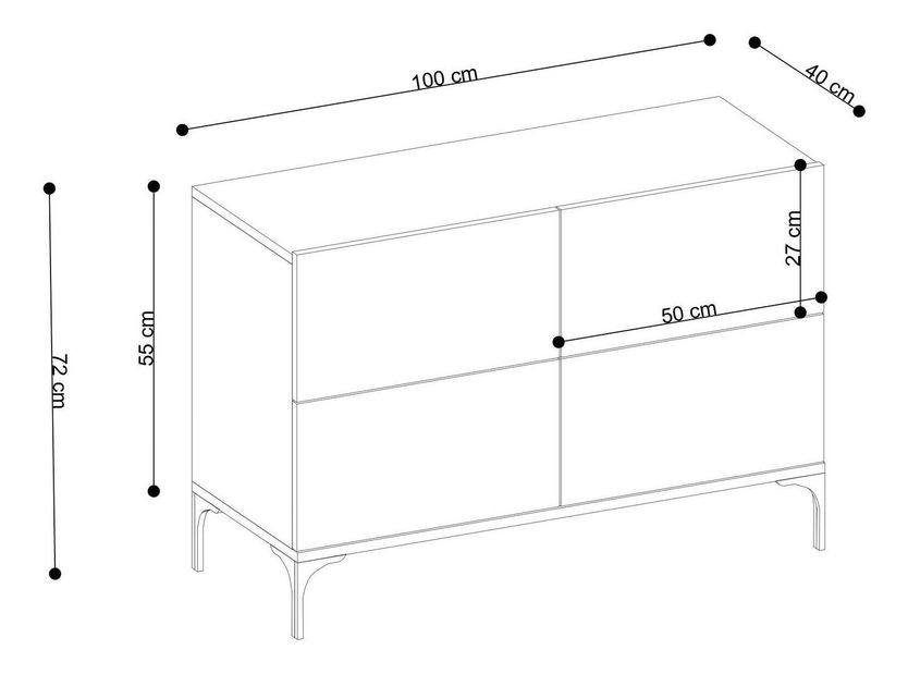 Skříňka Aliex 3 (dub safírový)