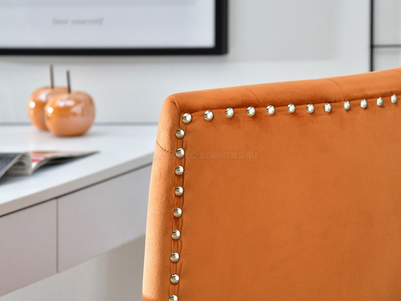 Židle Sonia (oranžová + chromová)