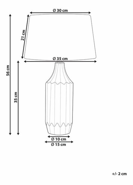 Stolní lampa Abaly (modrá)