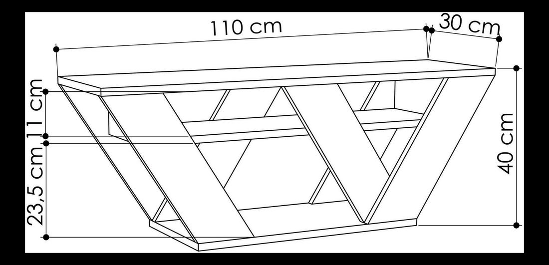 TV stolek Parvati (Světlá mokka)