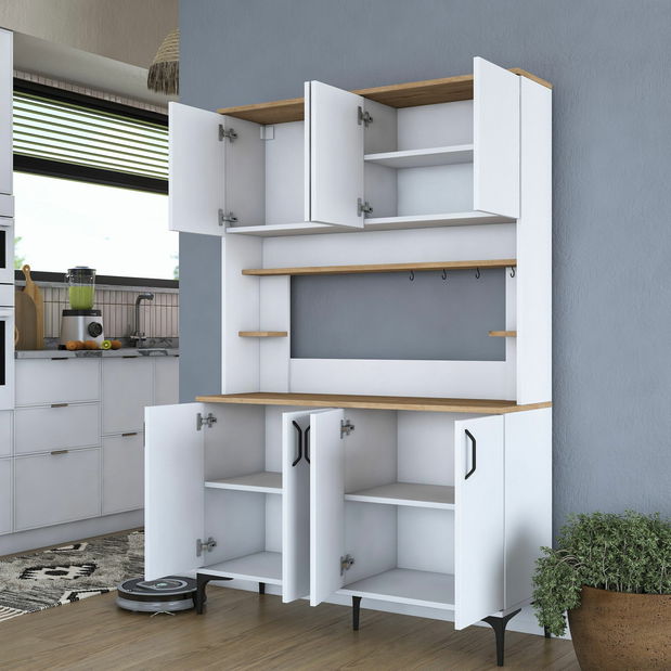 Policová skříň Jeli (bílá)