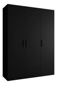 Šatní skříň 150 cm Borry 1 (černá + černá)