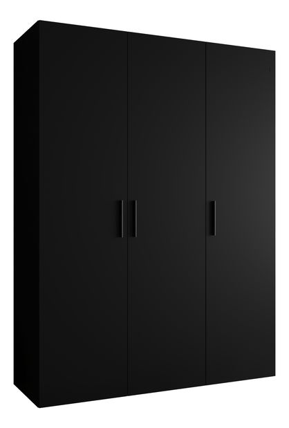 Šatní skříň 150 cm Borry 1 (černá + černá)