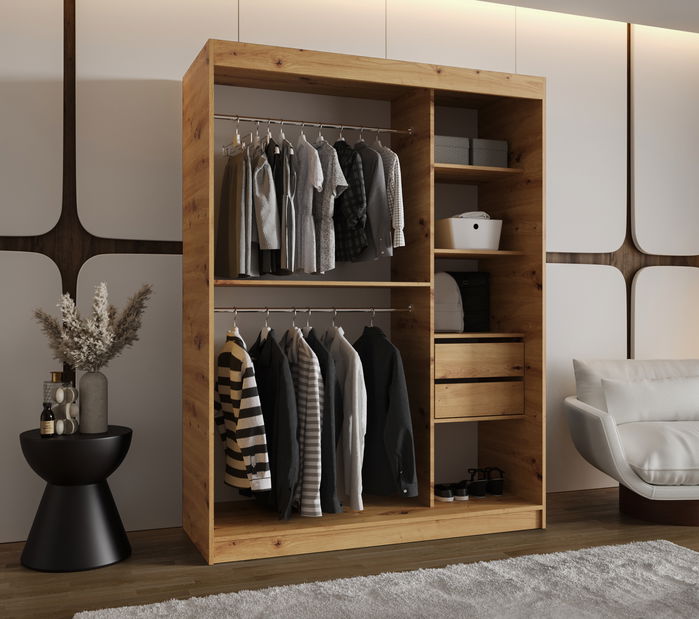 Šatní skříň 150 cm Lulu (dub artisan)